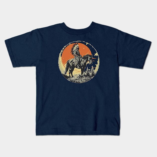 Native Indigenous American  Kids T-Shirt by Wintrly